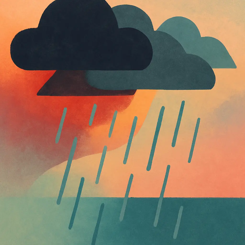 ทำไมฟ้าถึงเปลี่ยนสีเมื่อฝนตก